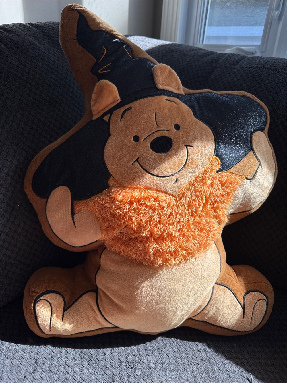 Disney Winnie the Pooh Witch Pillow - Orange/Black